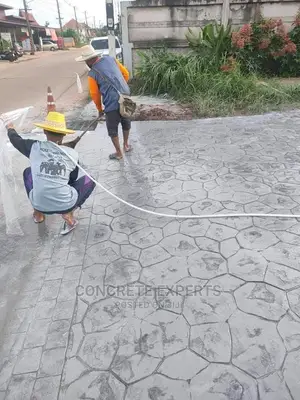 Rich Stamped Concrete Floor