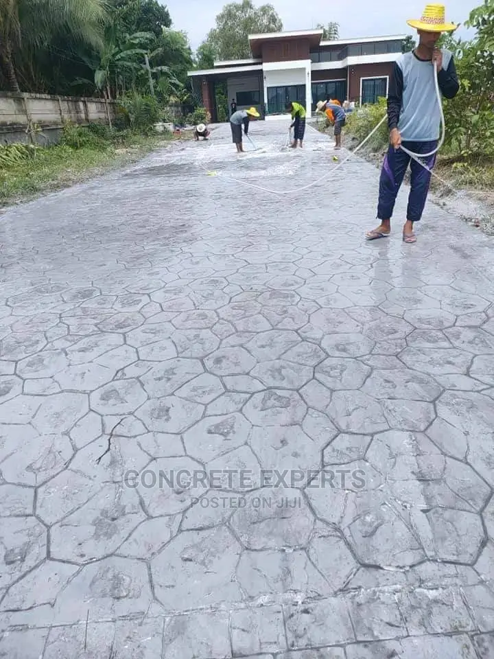 Rich Stamped Concrete Floor