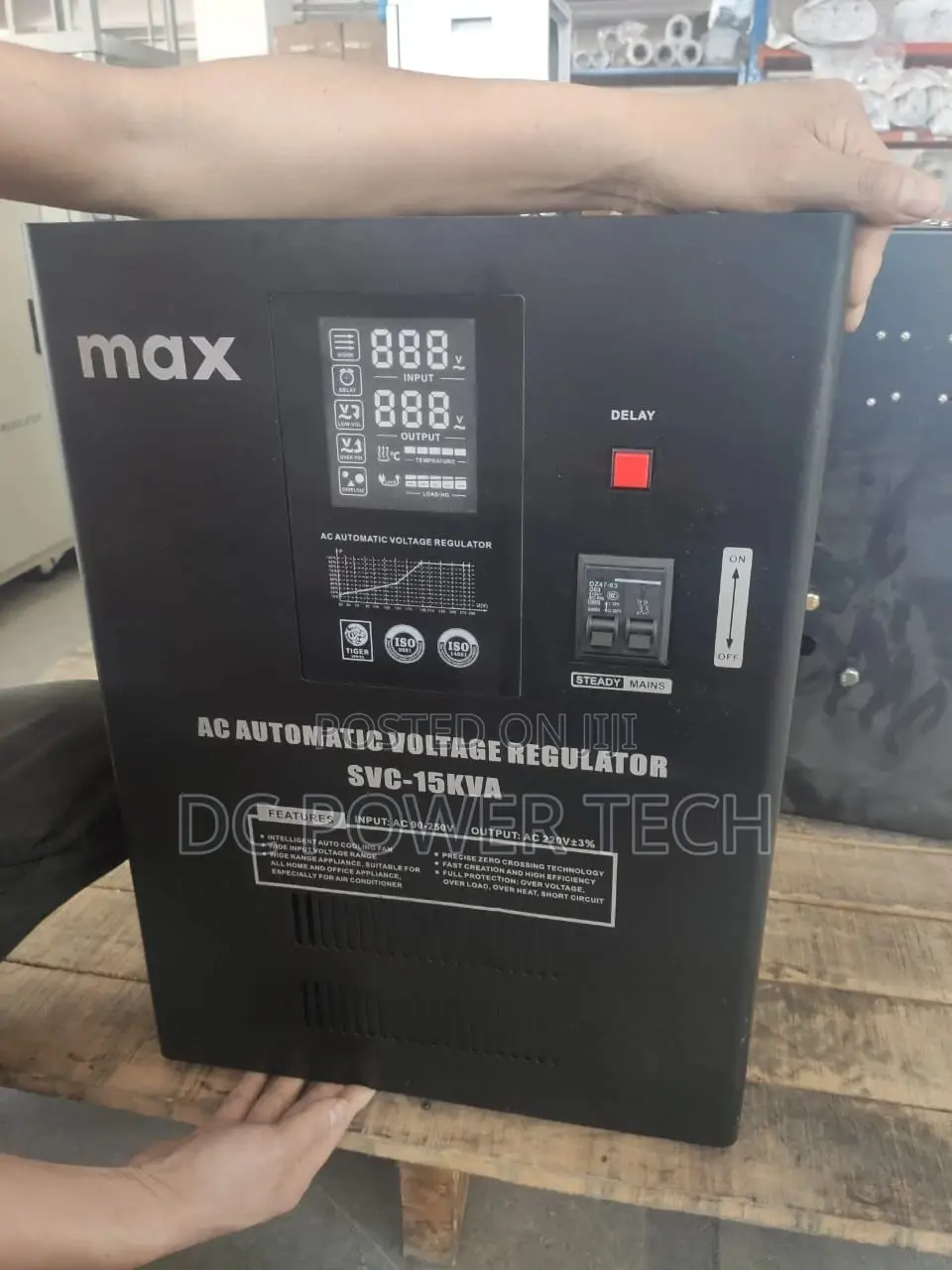 15kva Single Phase Servo Stabilizer Inputvoltage =90v - 260v