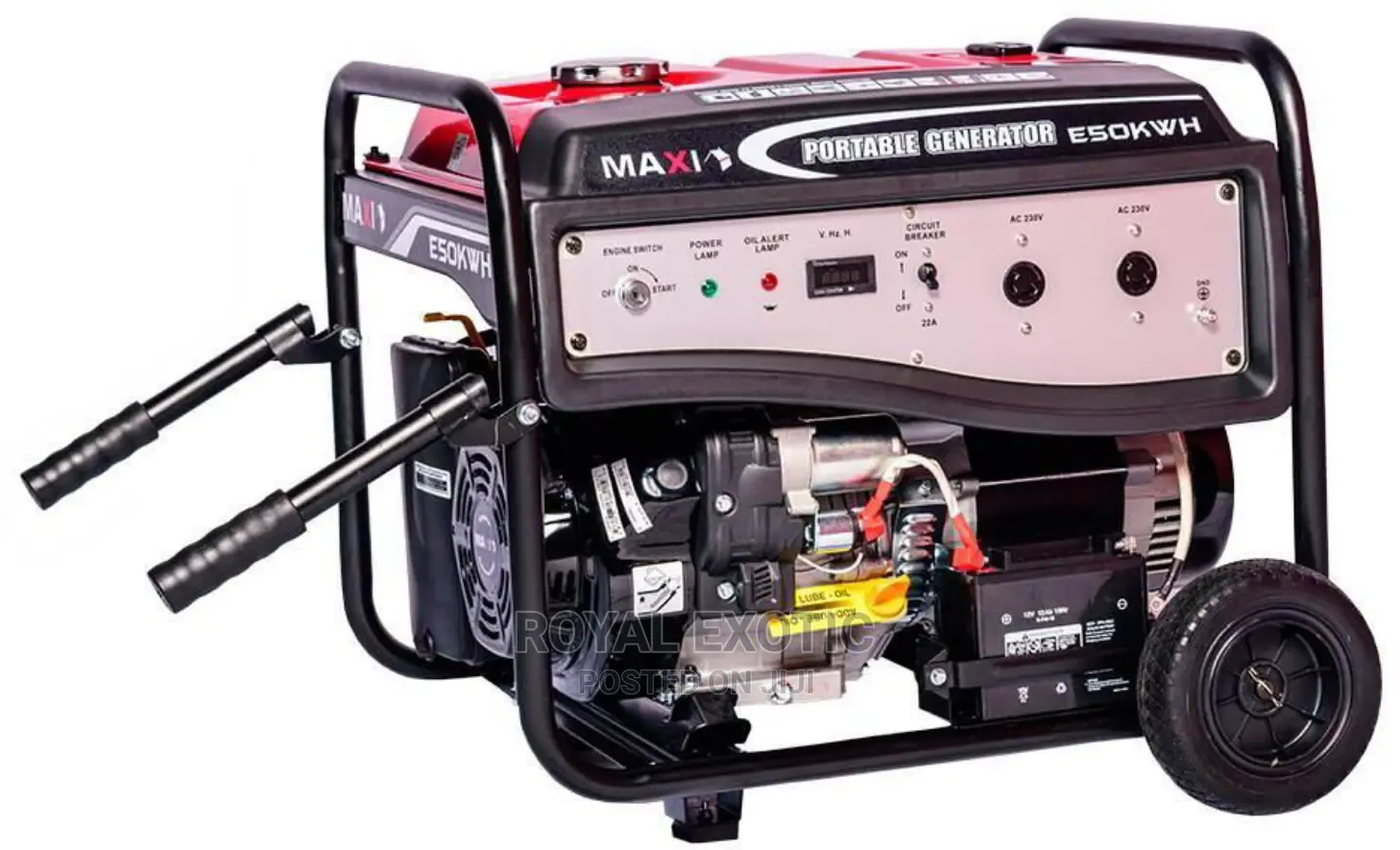 5.5kva Original Maxi Generator With Key Starter, 100% Copper