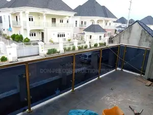 Frameless Grey Glass Handrail