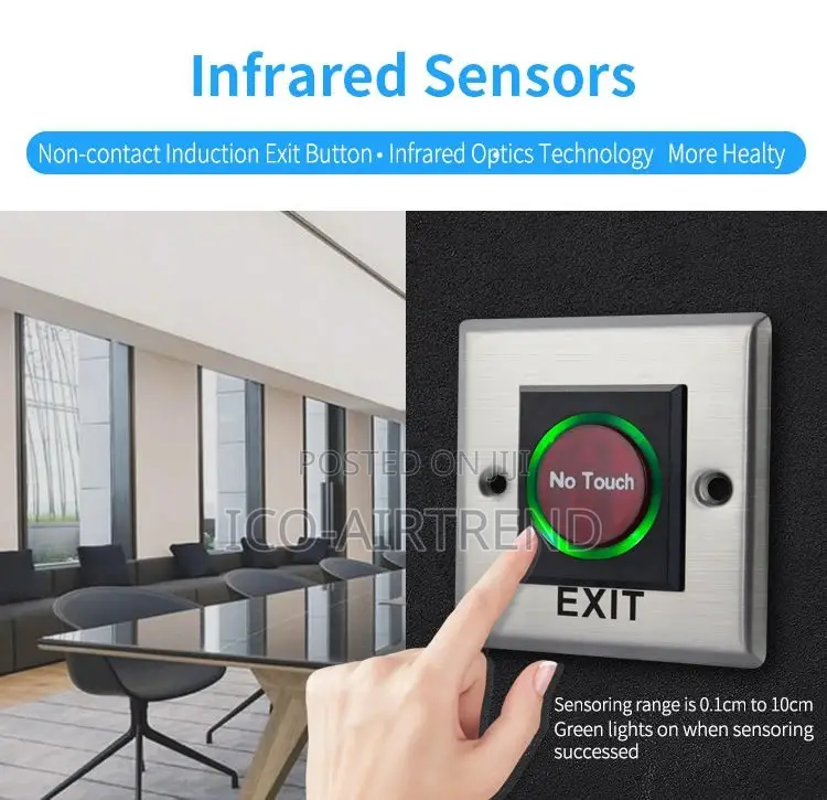 No Touch Exit Button Touchless Button for Access Control