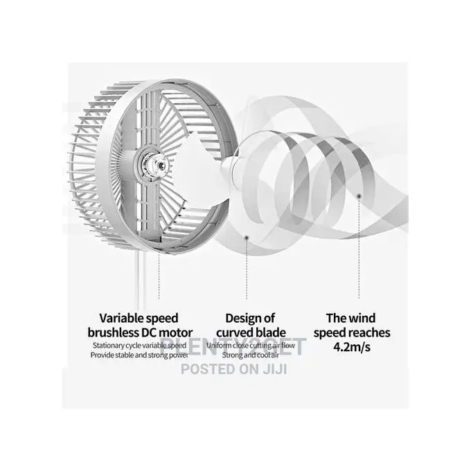7200mah Rechargeable Fan Usb Folding Telescopic