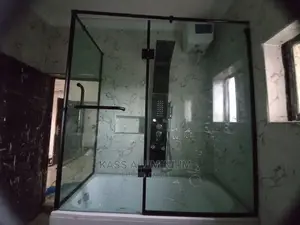 Glass Cubicle With Black Accessories