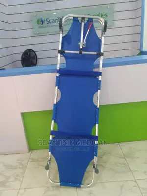 Blue Folding Emergency Stretchers, Stainless Steel
