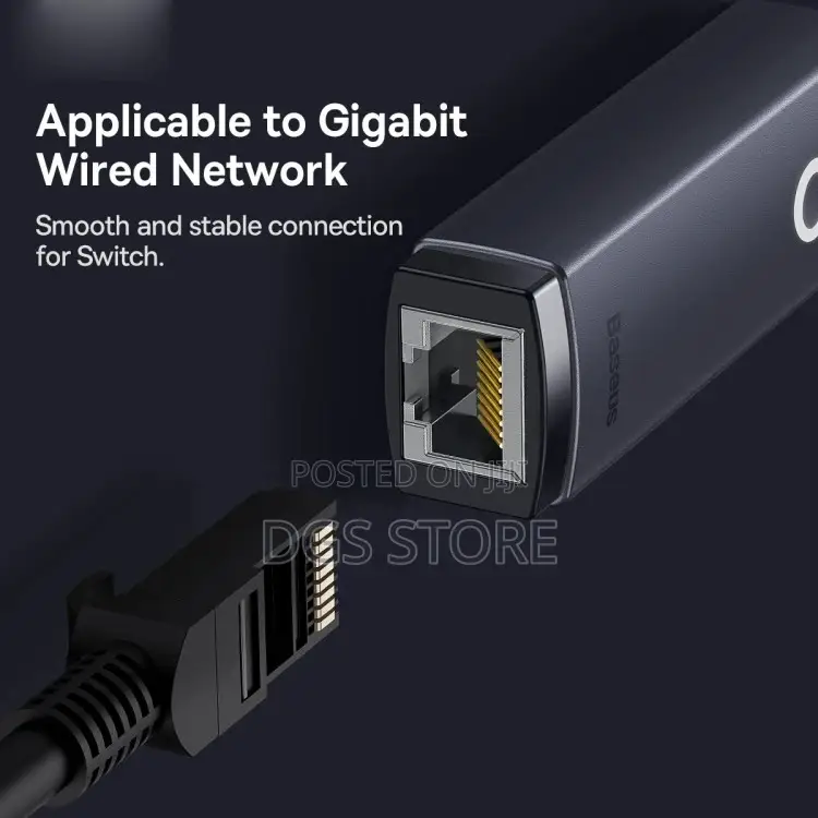 Baseus Lite Series RJ35 Lan Port Ethernet Adapter W In