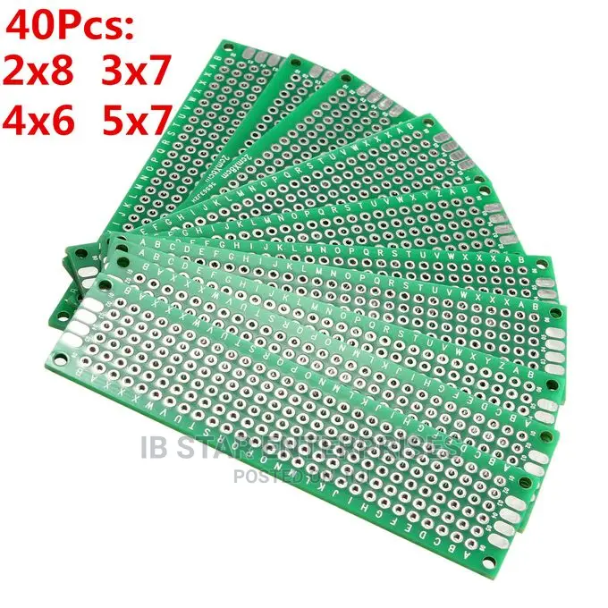 Universal Stripboard Prototyping Veroboard 40pc Double Panel