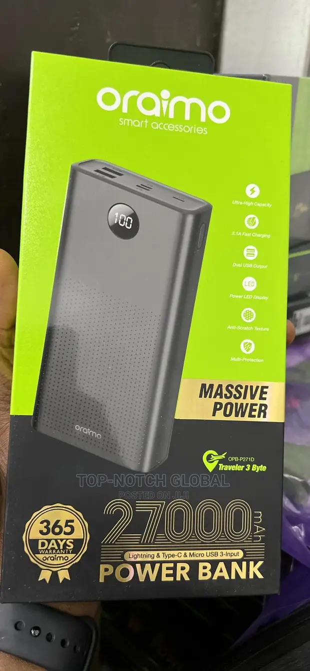 27000mah Oraimo Power Bank in Ikeja Accessories for Phones