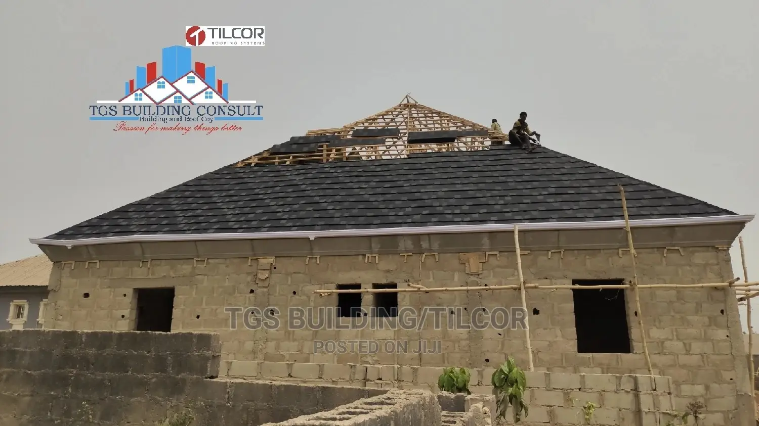 Black And White Patches Shingles Tile
