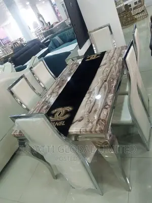Foreign Dining Table With Marble Top / Modern Dining Table