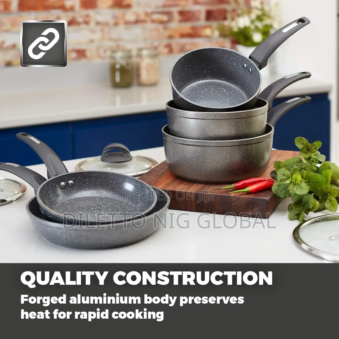 TOWER Cerastone Forged Aluminium Pan Set With Easy Clean