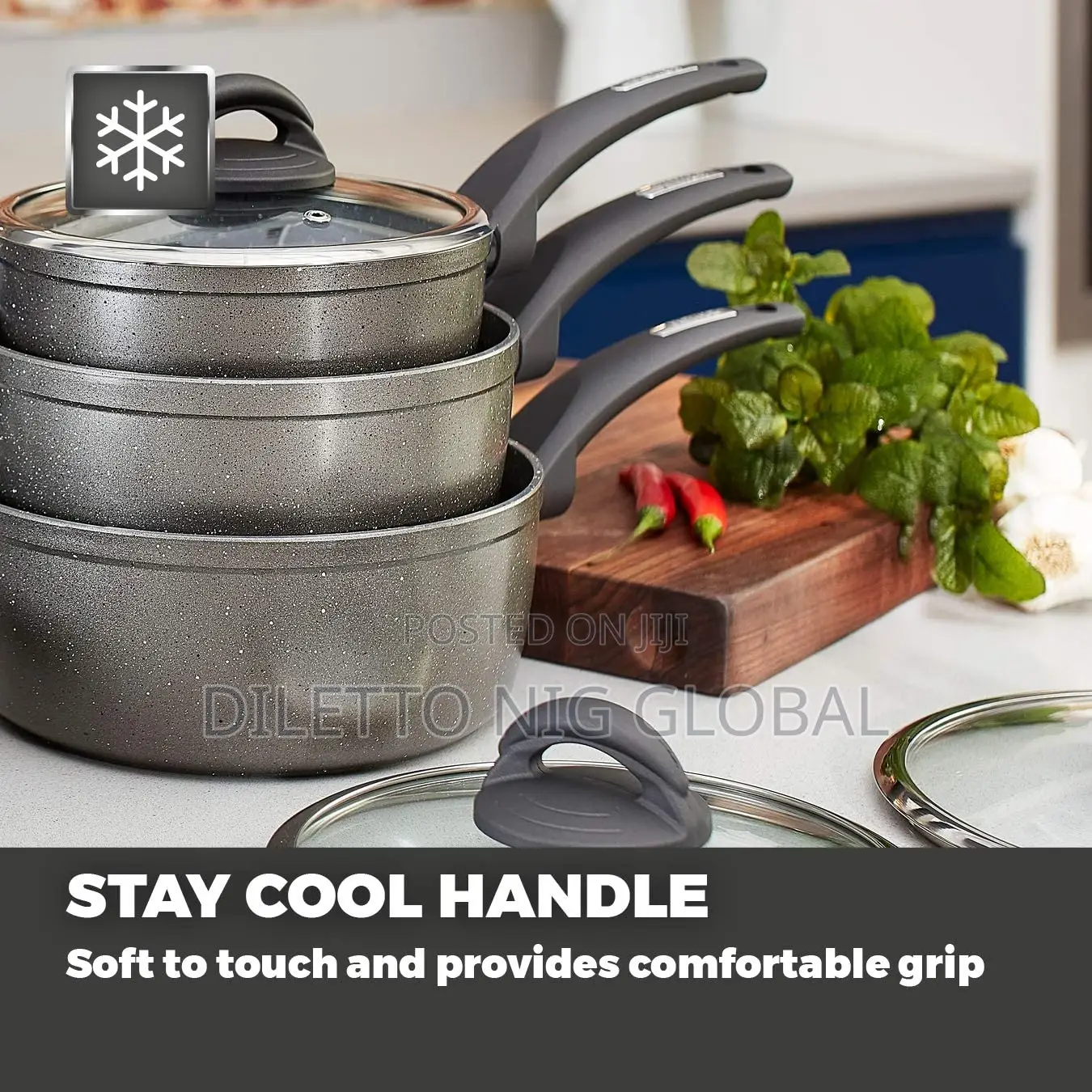 TOWER Cerastone Forged Aluminium Pan Set With Easy Clean