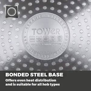 TOWER Cerastone Forged Aluminium Pan Set With Easy Clean