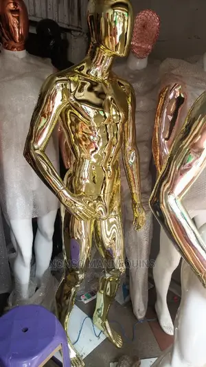 Full Body Male Gold Chrome Display Mannequin