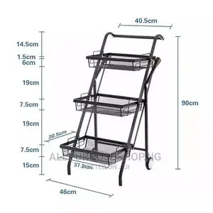 3 Tier Trolley Storage Rack