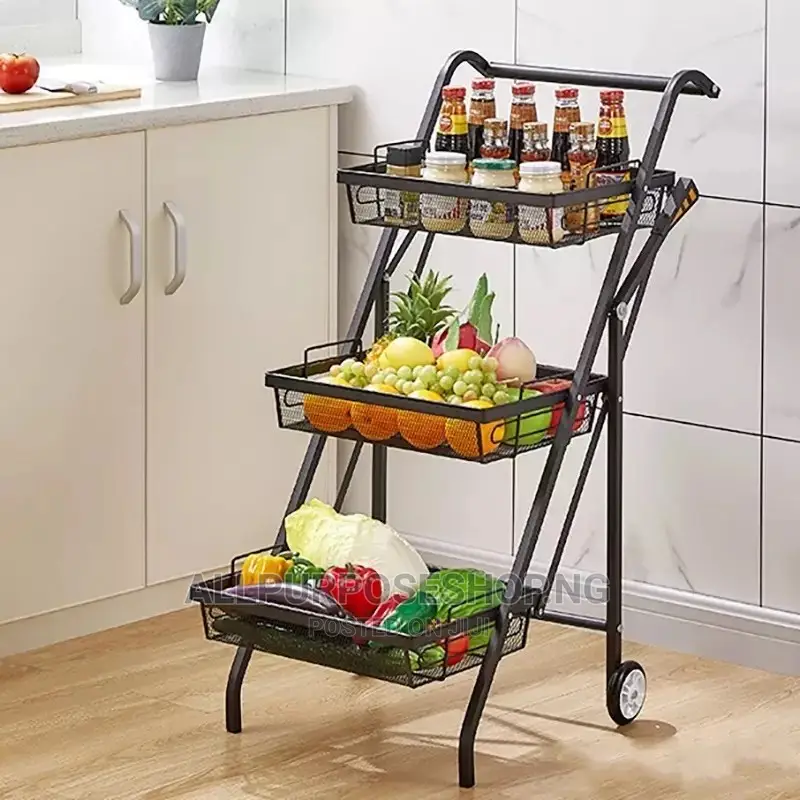 3 Tier Trolley Storage Rack