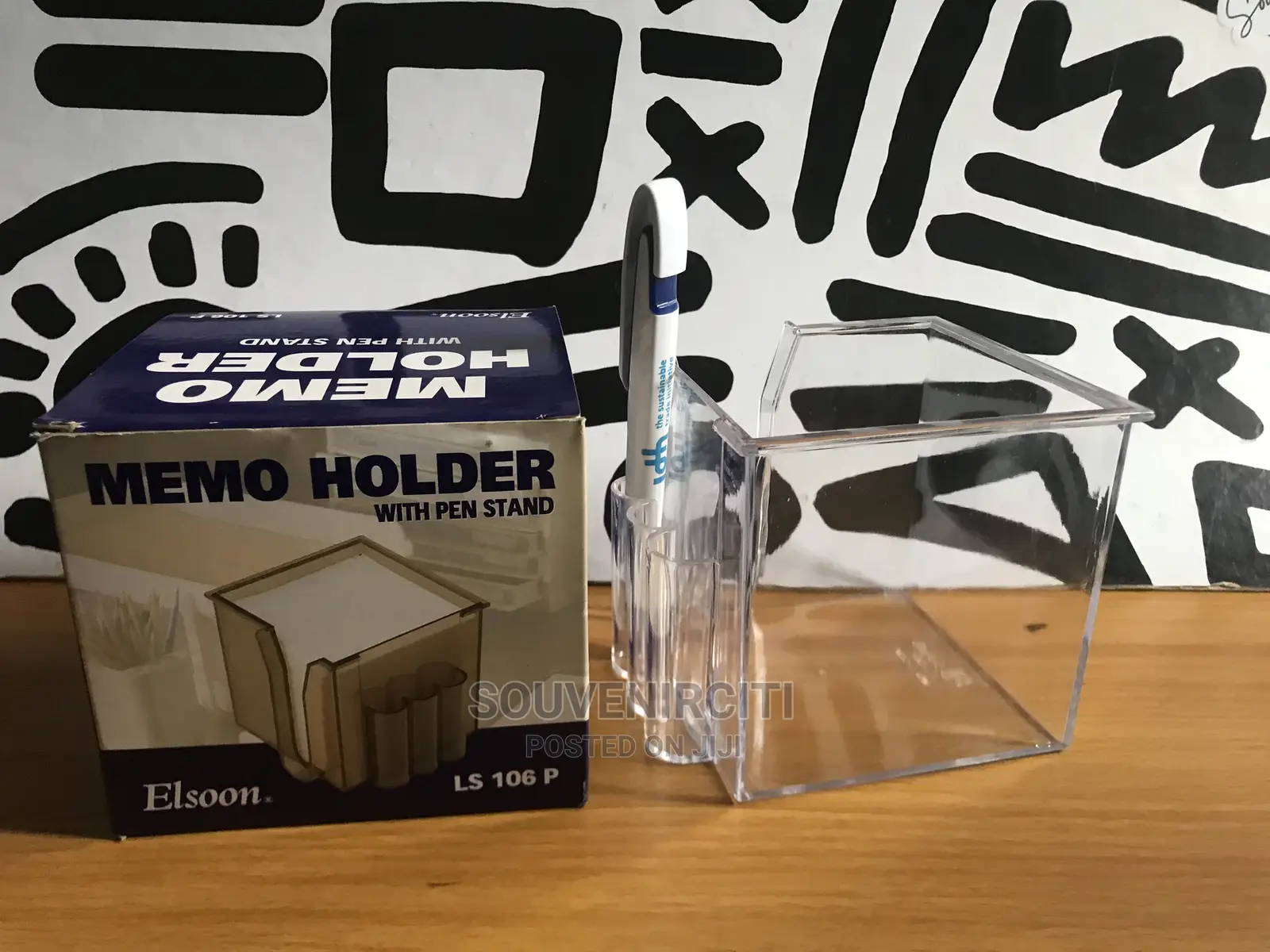 Memo Holder Box With Pen Holder
