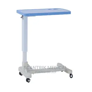 Medical Ward Portable Overbed Table With Wheels