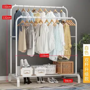 Two Bar Garment Rack , Cloth Hanger and Storage
