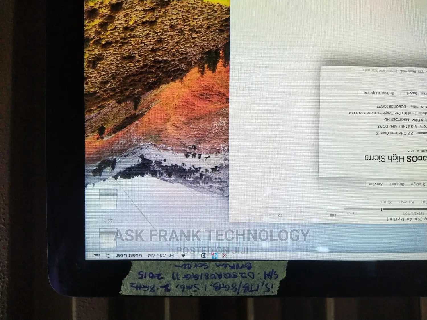 Desktop Computer Apple iMac 8GB Intel Core I5 HDD 500GB