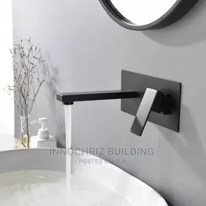 Black Conduit Basin Mixer Tap