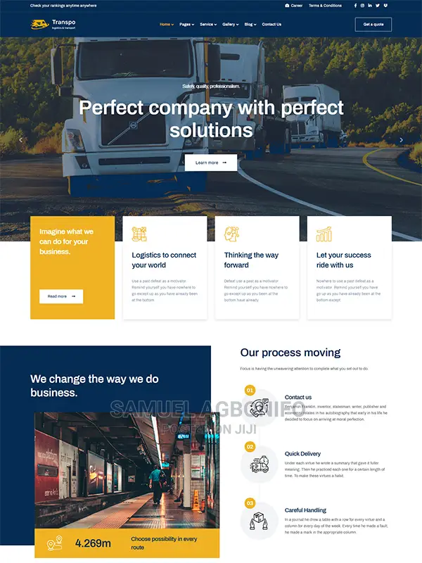 Lets Build You Logistic Website With Real Time Tracking