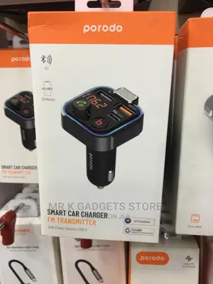 Porodo Smart Car Charger Fm Transmitter
