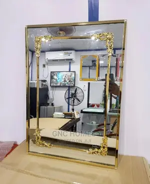 Gold Frame Mirror Square
