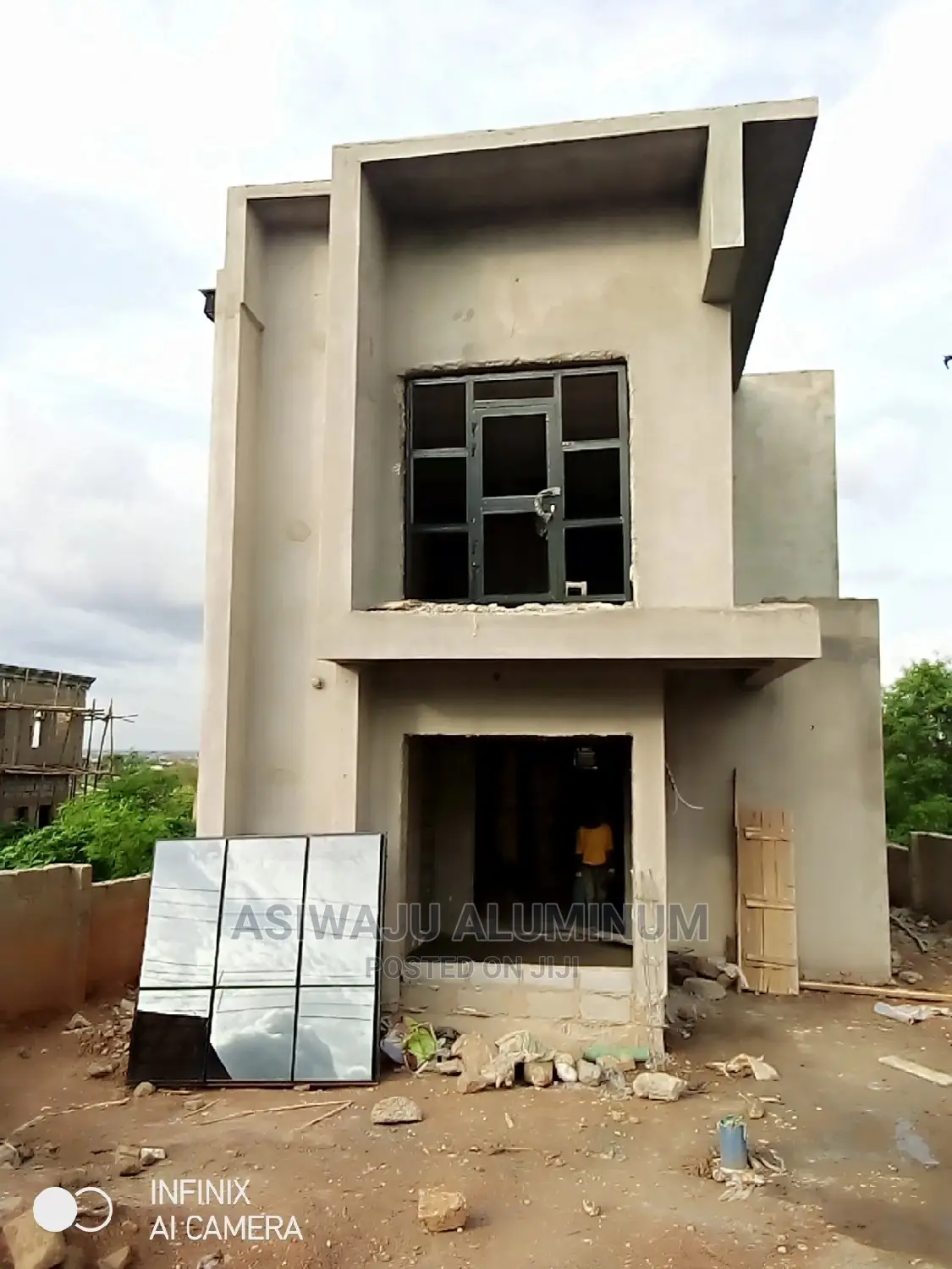Aluminum Tower Transome Windows With Burglary