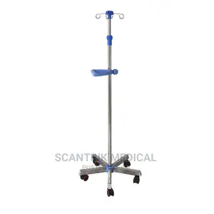 Mobile IV Drip Stand With Hooks