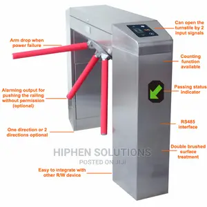 Waist Height Tripod Turnstile Intelligent Access Control