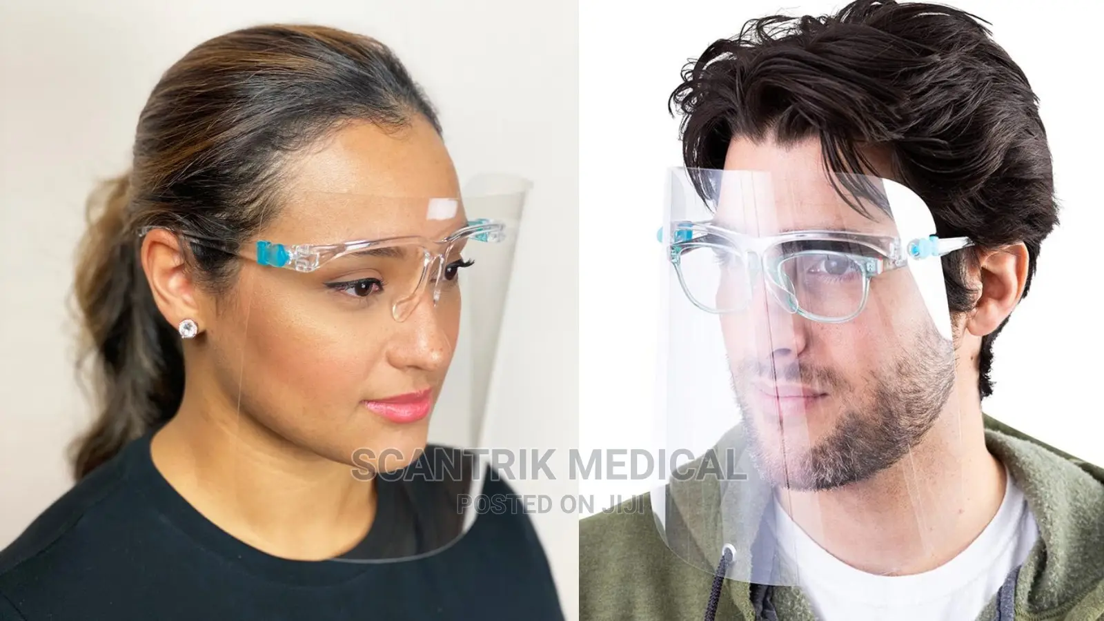 Face Shield Glass Frame Transparent
