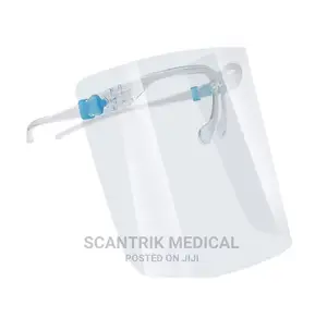Portable Face Shield With Glass Frame Transparent