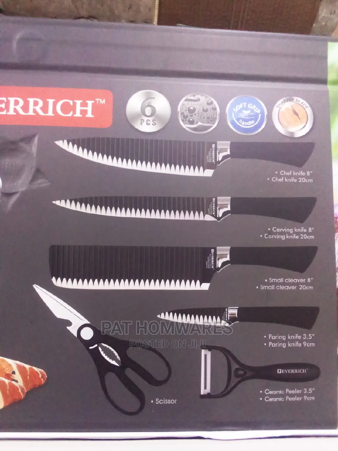 Everrich 6pcs Knife Set Comparises