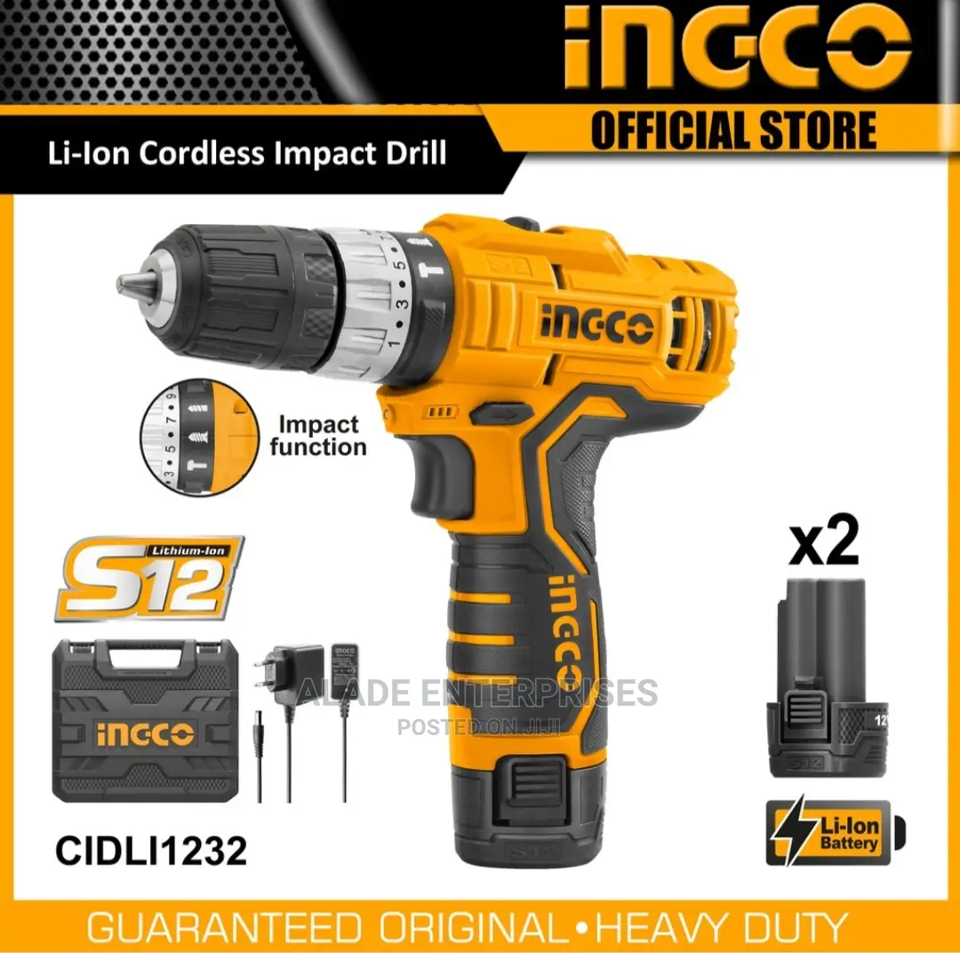 Ingco Cordless Impact Drill 12v