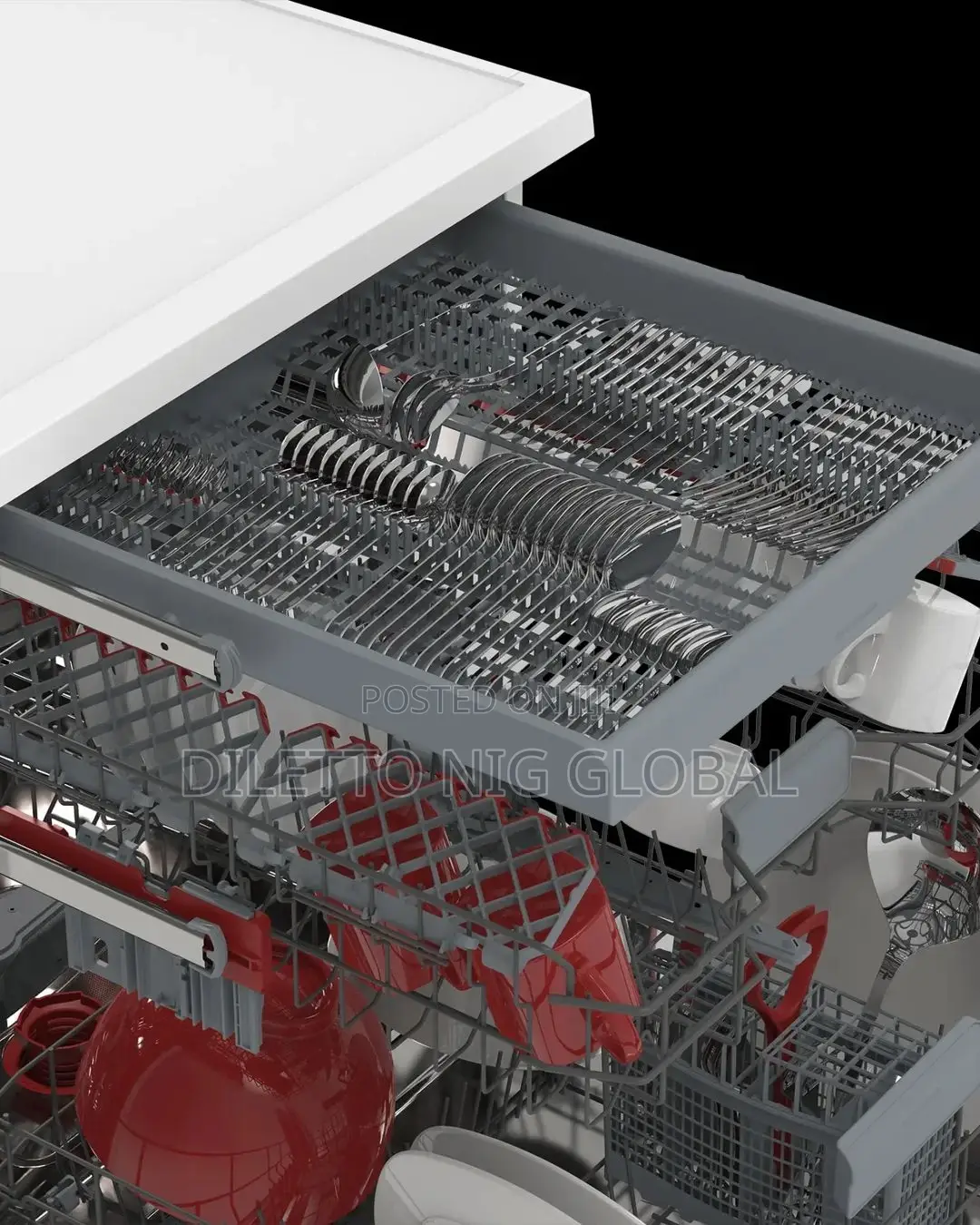 Sharp QW-NA31F45EWO-EN Standard Dishwasher
