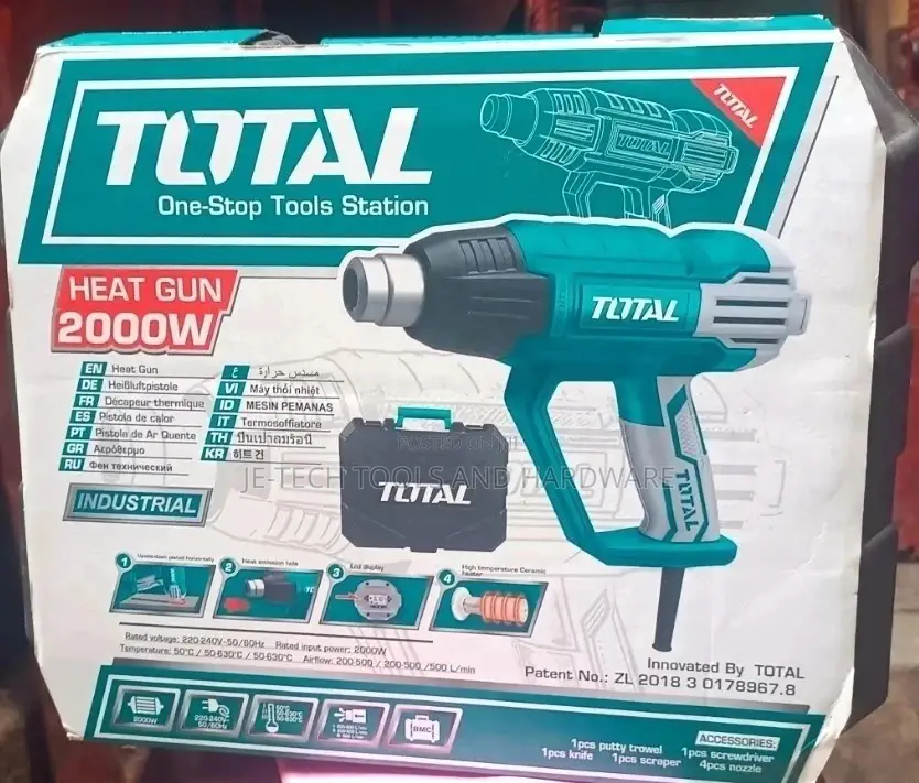 Total Heat Gun With Temperature LCD Display - 2000W