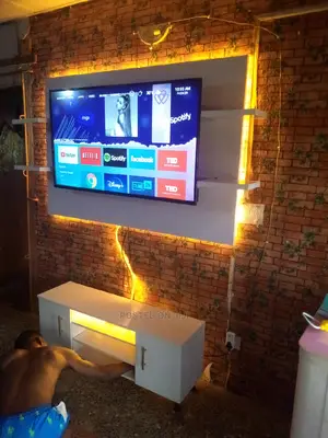 Simple White Tv Console/ Stand