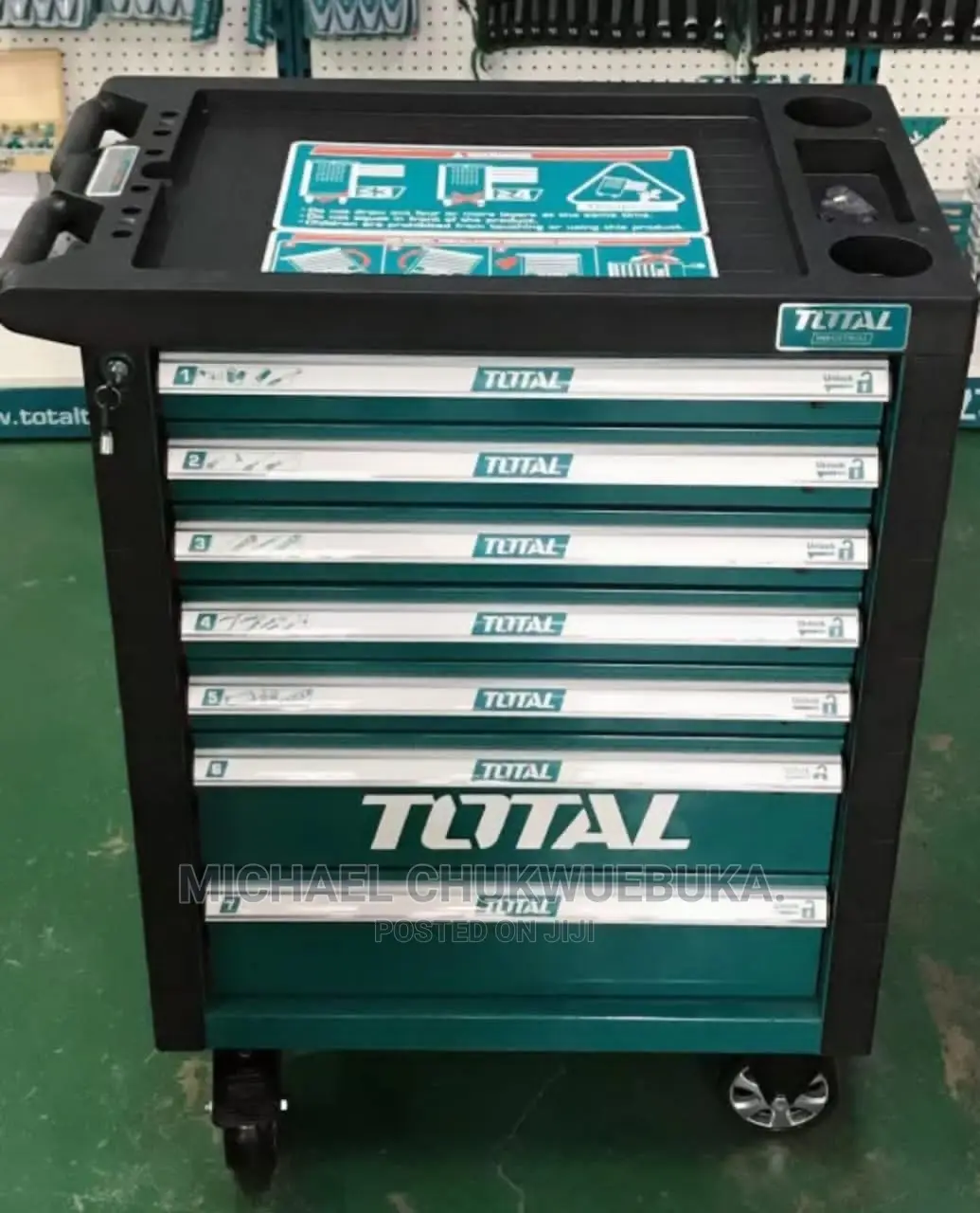 Total 7 Drawer Tool Box With Tools