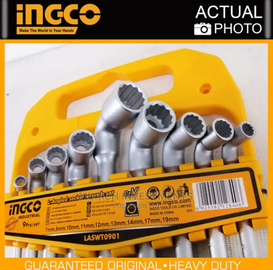 Ingco L-Angled Socket Wrench 9pcs/Set Laswt0901 Iht
