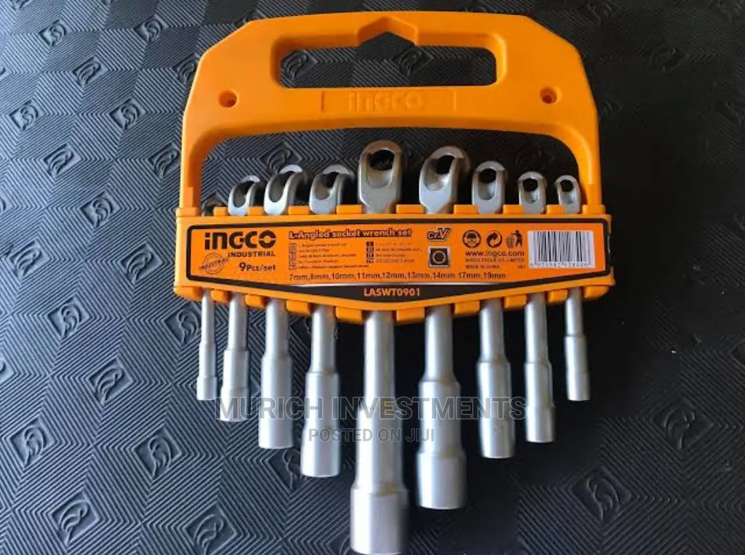 Ingco L-Angled Socket Wrench 9pcs/Set Laswt0901 Iht