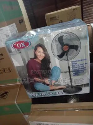 18'' Inch OX Standing Non-Rechargeable Fan Black