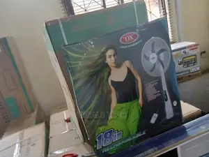 Ox 18 Inches Rechargeable Standing Fan With USB Charger