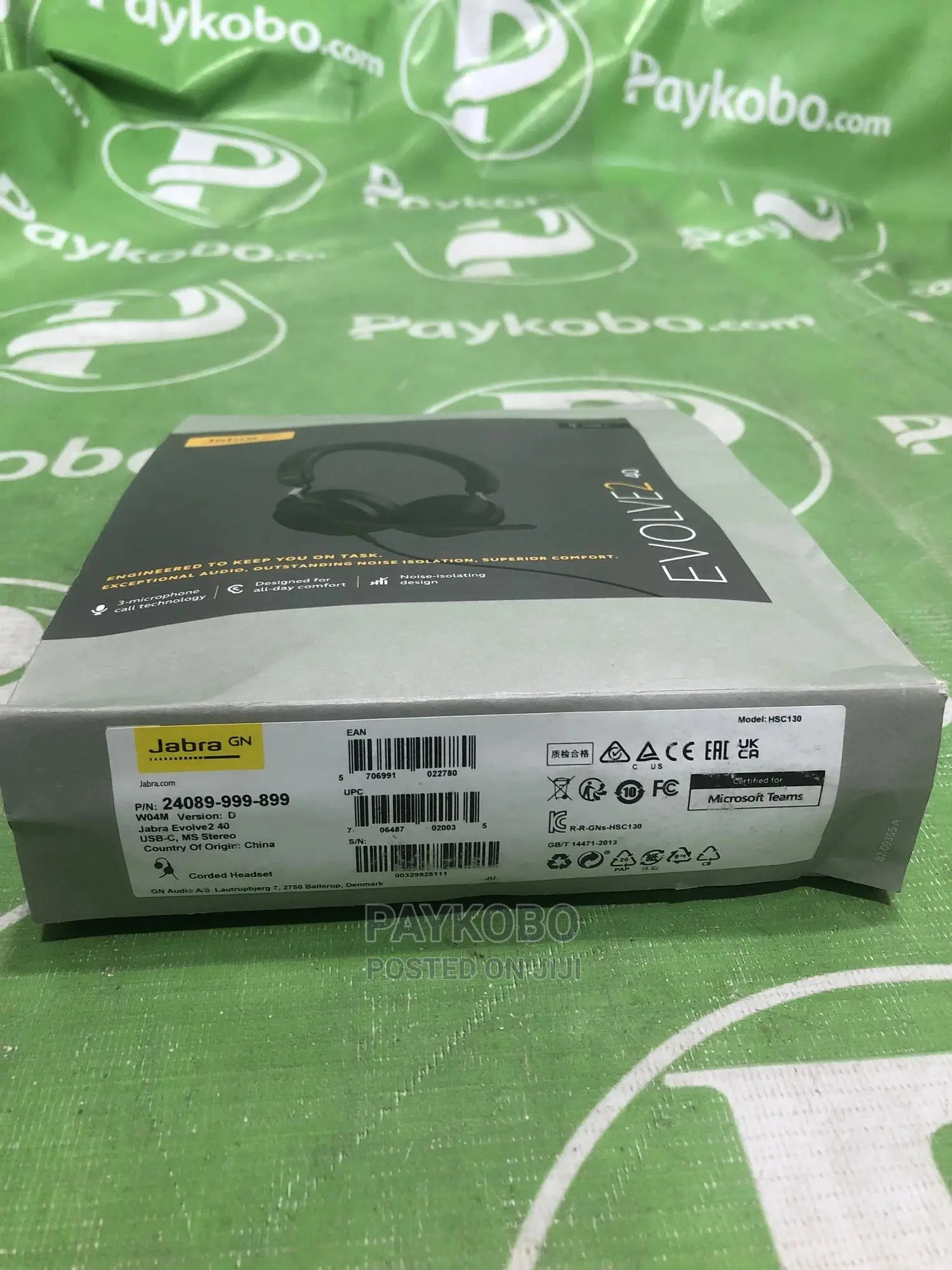 Jabra Evolve2 40 Ms Wired Stereo Headphones Usb-C