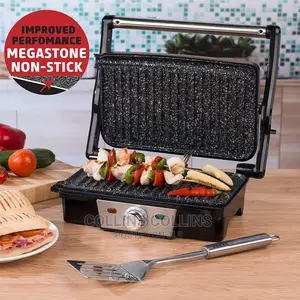 Megastone Non-Stick Fold-Out Health Grill and Panini Maker.