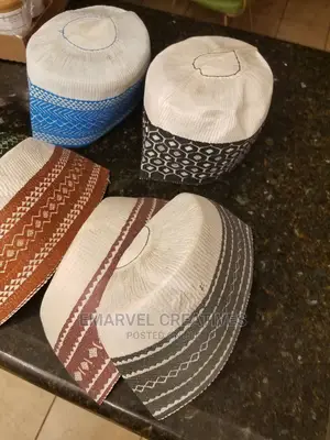 Hand Weaved Hat/Alhaji Cap/ Men Cap/ Hausa Cap