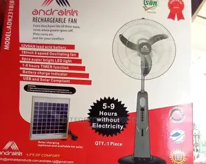 Andrakk 18 Inch Rechargeable Fan With Remote-adk2318