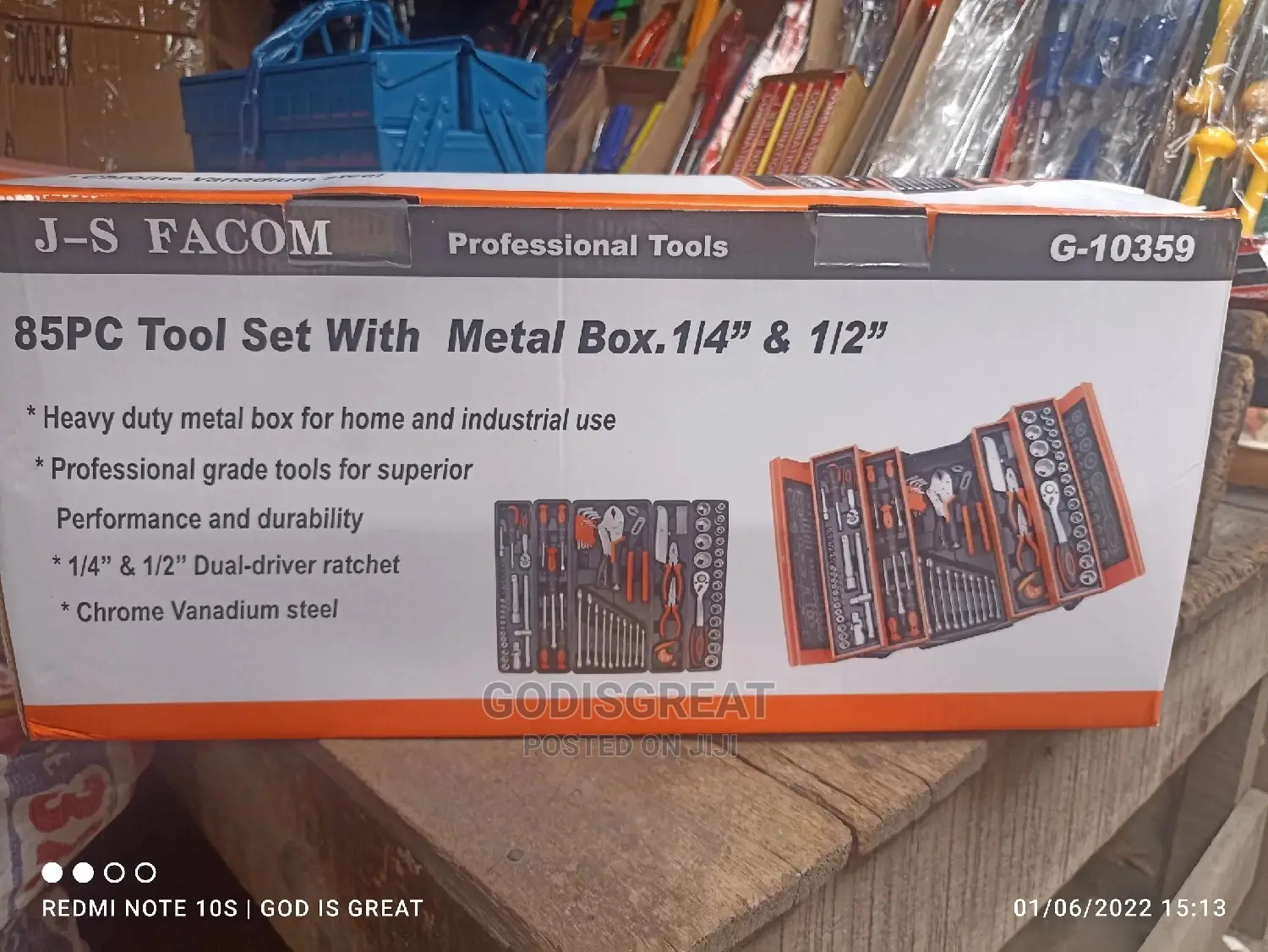 85 PCS Complete Tool Set With Metal Box