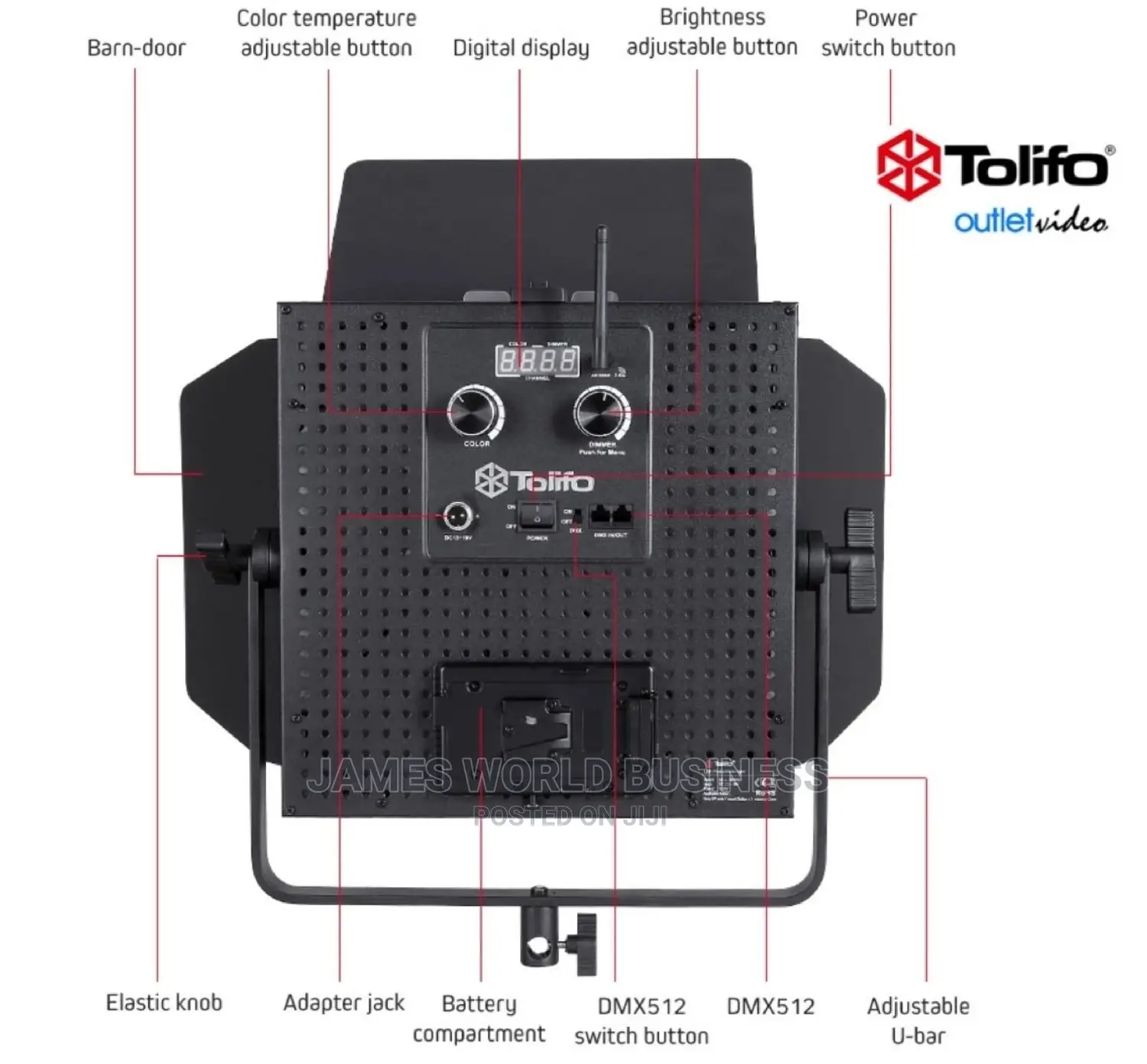 Video Studio Led Light With Stand 100watt
