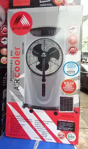 Andrakk 12" Rechargeable Box Mist Water Cooling Fan